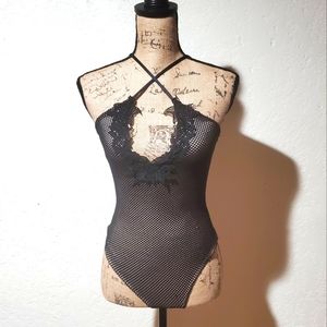 Express Black Lace Bodysuit